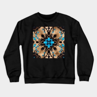 Blue Crystal Pattern Crewneck Sweatshirt